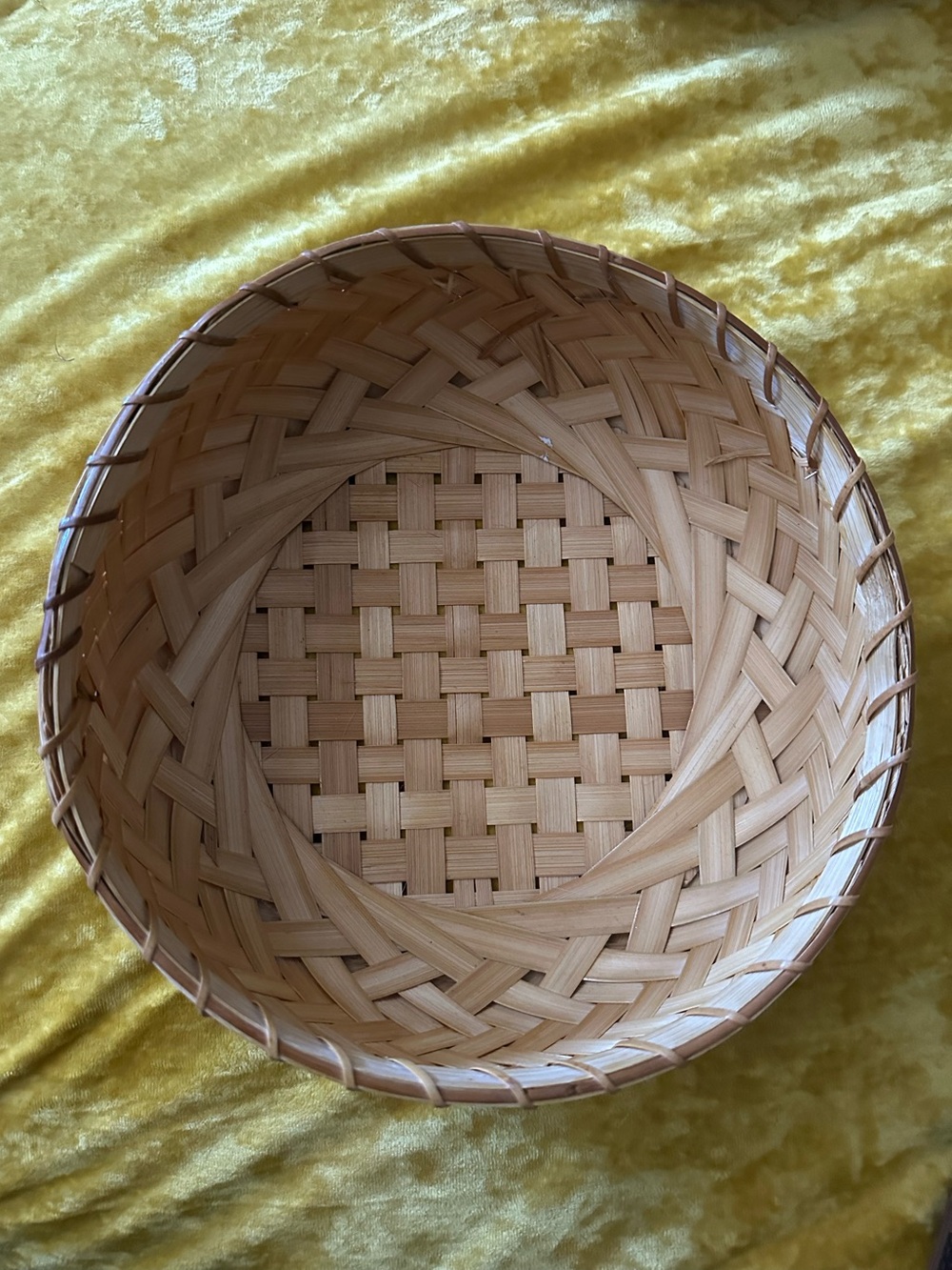 Woven Bamboo Organic Basket Boho Farmhouse- Beige ✨